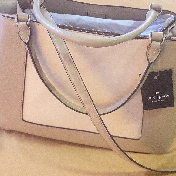 kate spade Elegant Cream and Tan Satchel - Picture 3 of 5
